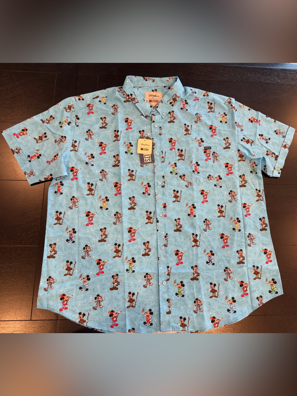 Disney Parks x RSVLTS Mickey Through The Years KUNUFLEX Button Down - 3XL - NWT